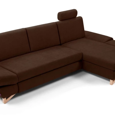 Rozkládací rohová sedačka GULEPA 1 - ořechová, pravý roh