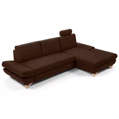 Rozkládací rohová sedačka GULEPA 1 - ořechová, pravý roh