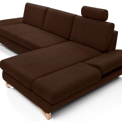 Rozkládací rohová sedačka GULEPA 1 - ořechová, pravý roh