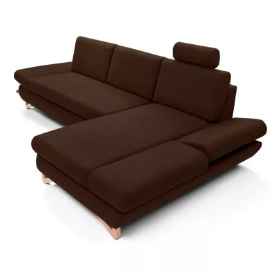 Rozkládací rohová sedačka GULEPA 1 - ořechová, pravý roh