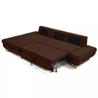 Rozkládací rohová sedačka GULEPA 1 - ořechová, levý roh