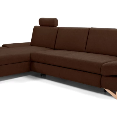 Rozkládací rohová sedačka GULEPA 1 - ořechová, levý roh