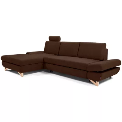 Rozkládací rohová sedačka GULEPA 1 - ořechová, levý roh