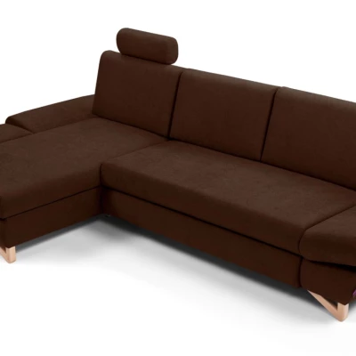 Rozkládací rohová sedačka GULEPA 1 - ořechová, levý roh