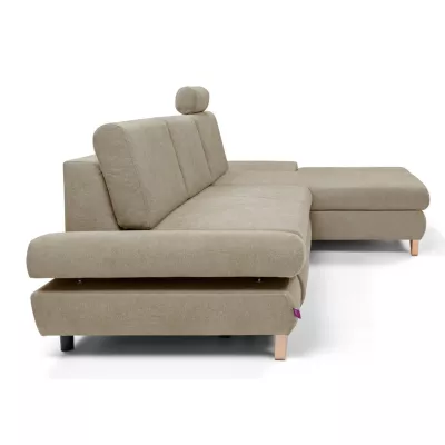 Rozkládací rohová sedačka GULEPA 1 - světlá hnědá, pravý roh