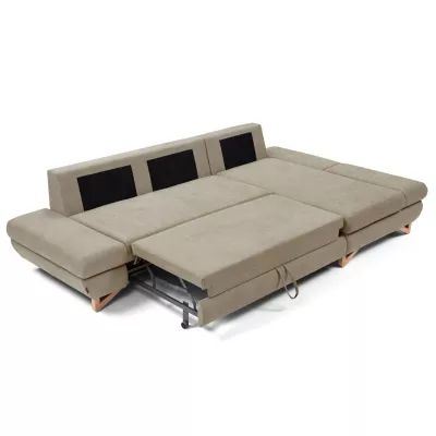 Rozkládací rohová sedačka GULEPA 1 - světlá hnědá, pravý roh