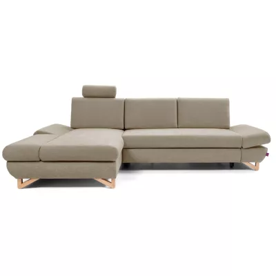 Rozkládací rohová sedačka GULEPA 1 - světlá hnědá, levý roh