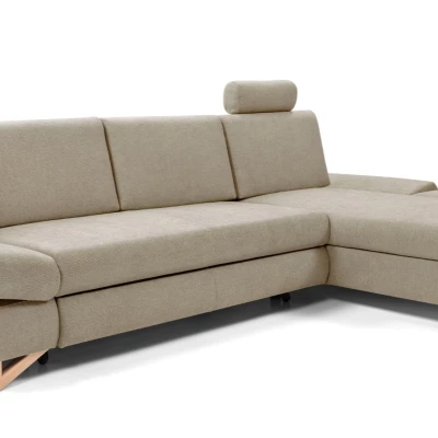 Rozkládací rohová sedačka GULEPA 1 - světlá hnědá, pravý roh