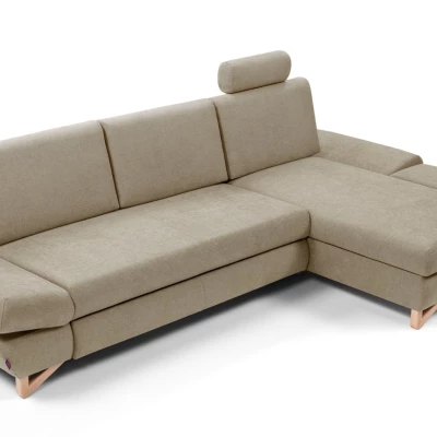 Rozkládací rohová sedačka GULEPA 1 - světlá hnědá, pravý roh