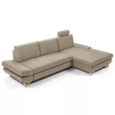 Rozkládací rohová sedačka GULEPA 1 - světlá hnědá, pravý roh