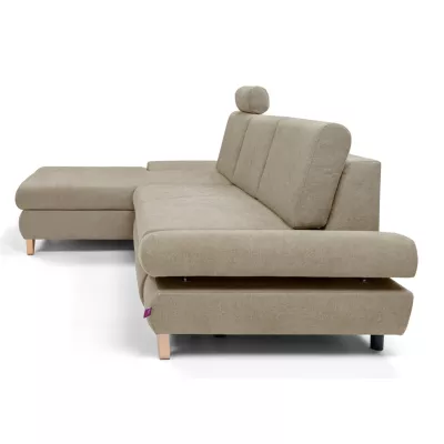 Rozkládací rohová sedačka GULEPA 1 - světlá hnědá, levý roh