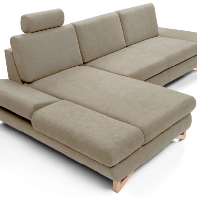 Rozkládací rohová sedačka GULEPA 1 - světlá hnědá, levý roh