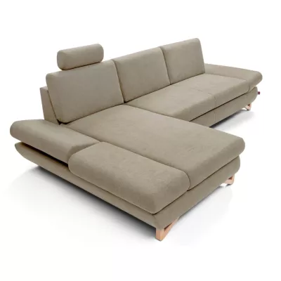 Rozkládací rohová sedačka GULEPA 1 - světlá hnědá, levý roh