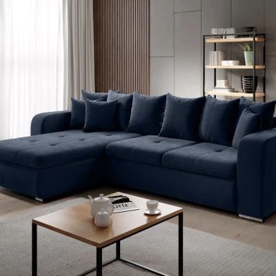 Rohová sedací souprava DAFNI MINI - tmavě modrá, levý roh