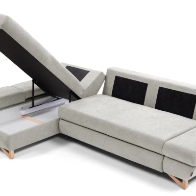 Rozkládací rohová sedačka GULEPA 1 - popelavá, levý roh