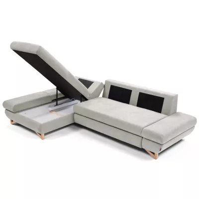 Rozkládací rohová sedačka GULEPA 1 - popelavá, levý roh