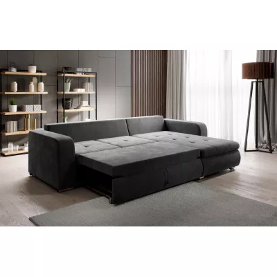 Rohová sedací souprava DAFNI MINI - tmavě šedá, levý roh