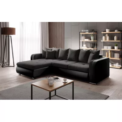 Rohová sedací souprava DAFNI MINI - černá, levý roh