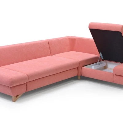 Rohová moderní sedačka GULEPA 2 - meruňková, pravý roh