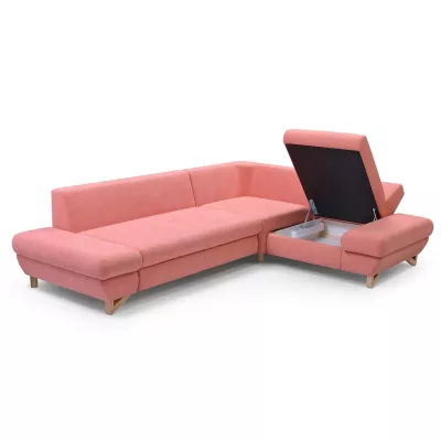 Rohová moderní sedačka GULEPA 2 - meruňková, pravý roh