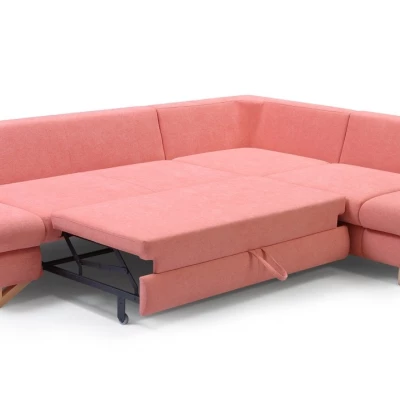 Rohová moderní sedačka GULEPA 2 - meruňková, pravý roh