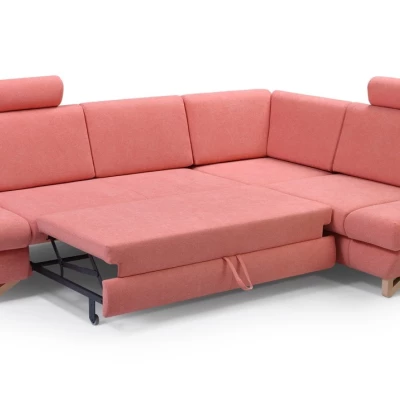 Rohová moderní sedačka GULEPA 2 - meruňková, pravý roh