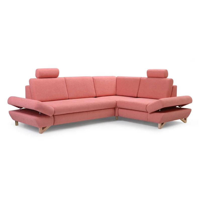 Rohová moderní sedačka GULEPA 2 - meruňková, pravý roh