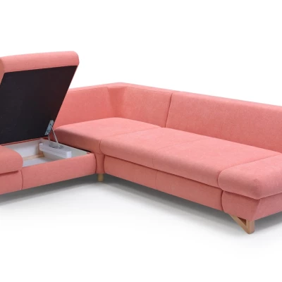 Rohová moderní sedačka GULEPA 2 - meruňková, levý roh