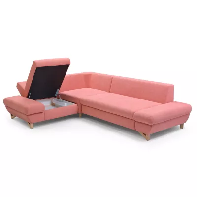 Rohová moderní sedačka GULEPA 2 - meruňková, levý roh