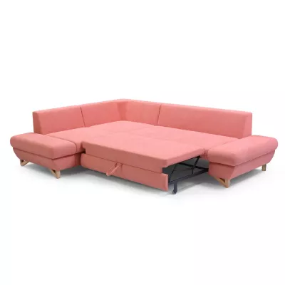 Rohová moderní sedačka GULEPA 2 - meruňková, levý roh