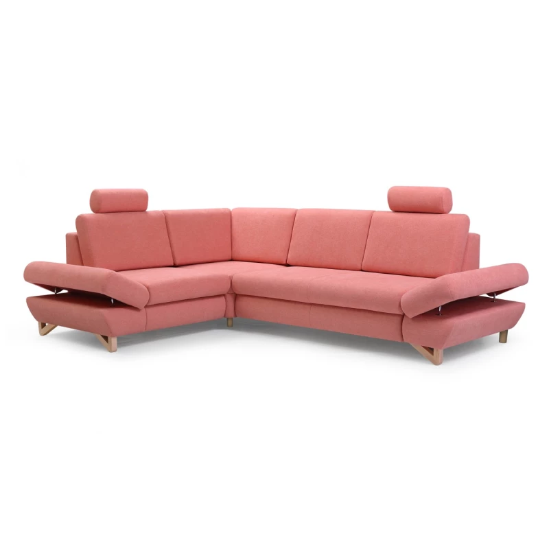 Rohová moderní sedačka GULEPA 2 - meruňková, levý roh