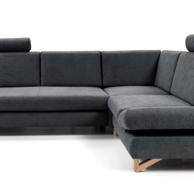 Rohová moderní sedačka GULEPA 2 - tmavá šedá, pravý roh