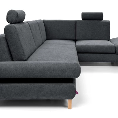 Rohová moderní sedačka GULEPA 2 - tmavá šedá, pravý roh