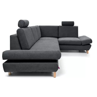 Rohová moderní sedačka GULEPA 2 - tmavá šedá, pravý roh