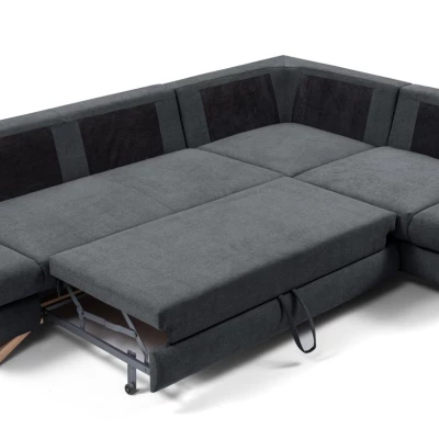 Rohová moderní sedačka GULEPA 2 - tmavá šedá, pravý roh