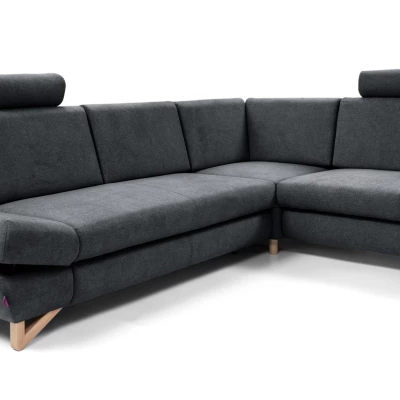 Rohová moderní sedačka GULEPA 2 - tmavá šedá, pravý roh