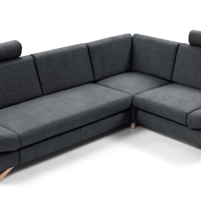 Rohová moderní sedačka GULEPA 2 - tmavá šedá, pravý roh