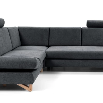 Rohová moderní sedačka GULEPA 2 - tmavá šedá, levý roh