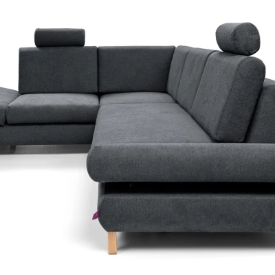 Rohová moderní sedačka GULEPA 2 - tmavá šedá, levý roh