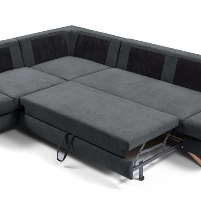 Rohová moderní sedačka GULEPA 2 - tmavá šedá, levý roh