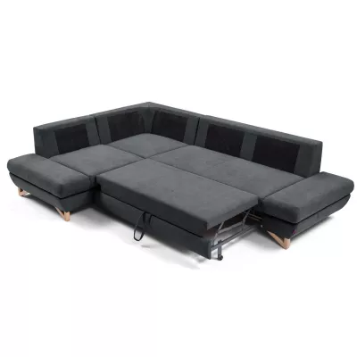 Rohová moderní sedačka GULEPA 2 - tmavá šedá, levý roh