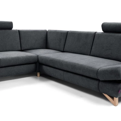 Rohová moderní sedačka GULEPA 2 - tmavá šedá, levý roh