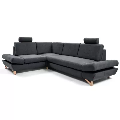 Rohová moderní sedačka GULEPA 2 - tmavá šedá, levý roh