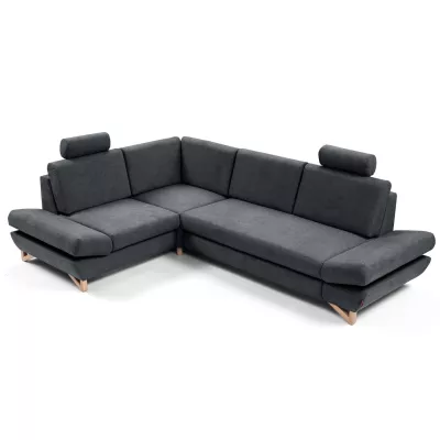 Rohová moderní sedačka GULEPA 2 - tmavá šedá, levý roh