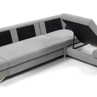 Rohová moderní sedačka GULEPA 2 - šedá, pravý roh