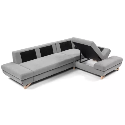 Rohová moderní sedačka GULEPA 2 - šedá, pravý roh