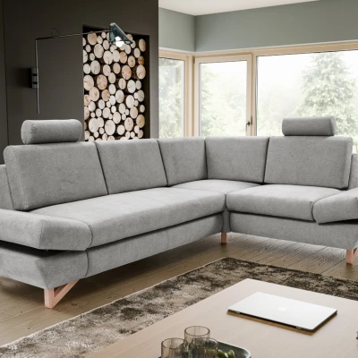 Rohová moderní sedačka GULEPA 2 - šedá, pravý roh