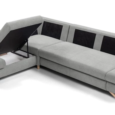 Rohová moderní sedačka GULEPA 2 - šedá, levý roh