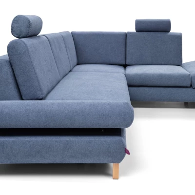 Rohová moderní sedačka GULEPA 2 - riflová, pravý roh