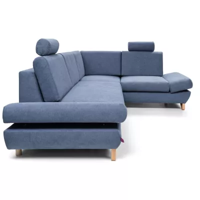 Rohová moderní sedačka GULEPA 2 - riflová, pravý roh